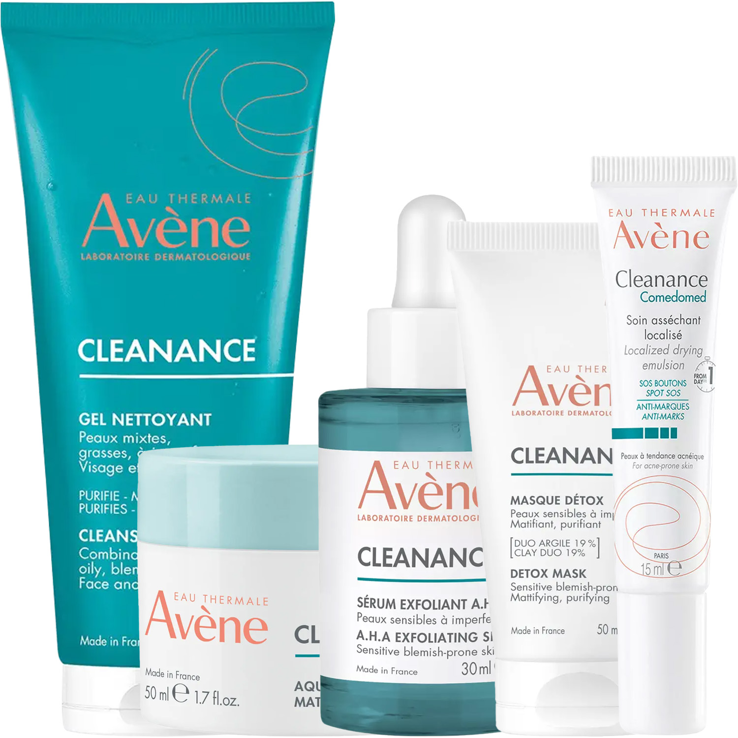 Авен Программа Cleanance комплексный уход: гель 200 мл + аква-гель 50 мл + сыворотка 30 мл + маска 50 мл + корректор 15 мл (Avene, Cleanance) фото 5