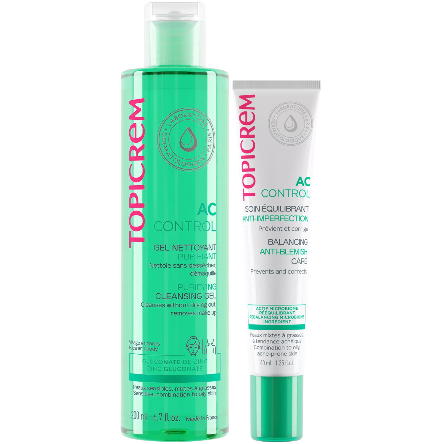 Топикрем Программа AC Control очищение и основной уход: гель 200 мл + крем 40 мл (Topicrem, AC Control) фото 5