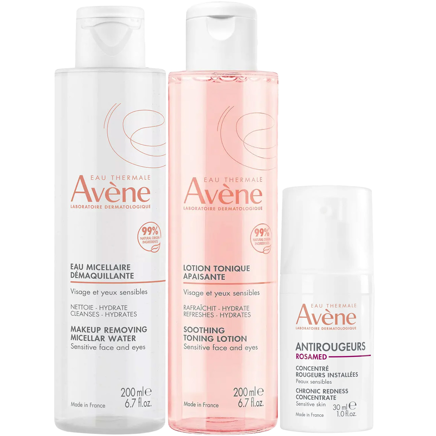 Авен Программа Antirougeurs очищение и основной уход: лосьон 200 мл + тоник 200 мл + концентрат 30 мл (Avene, Antirougeurs) фото 5