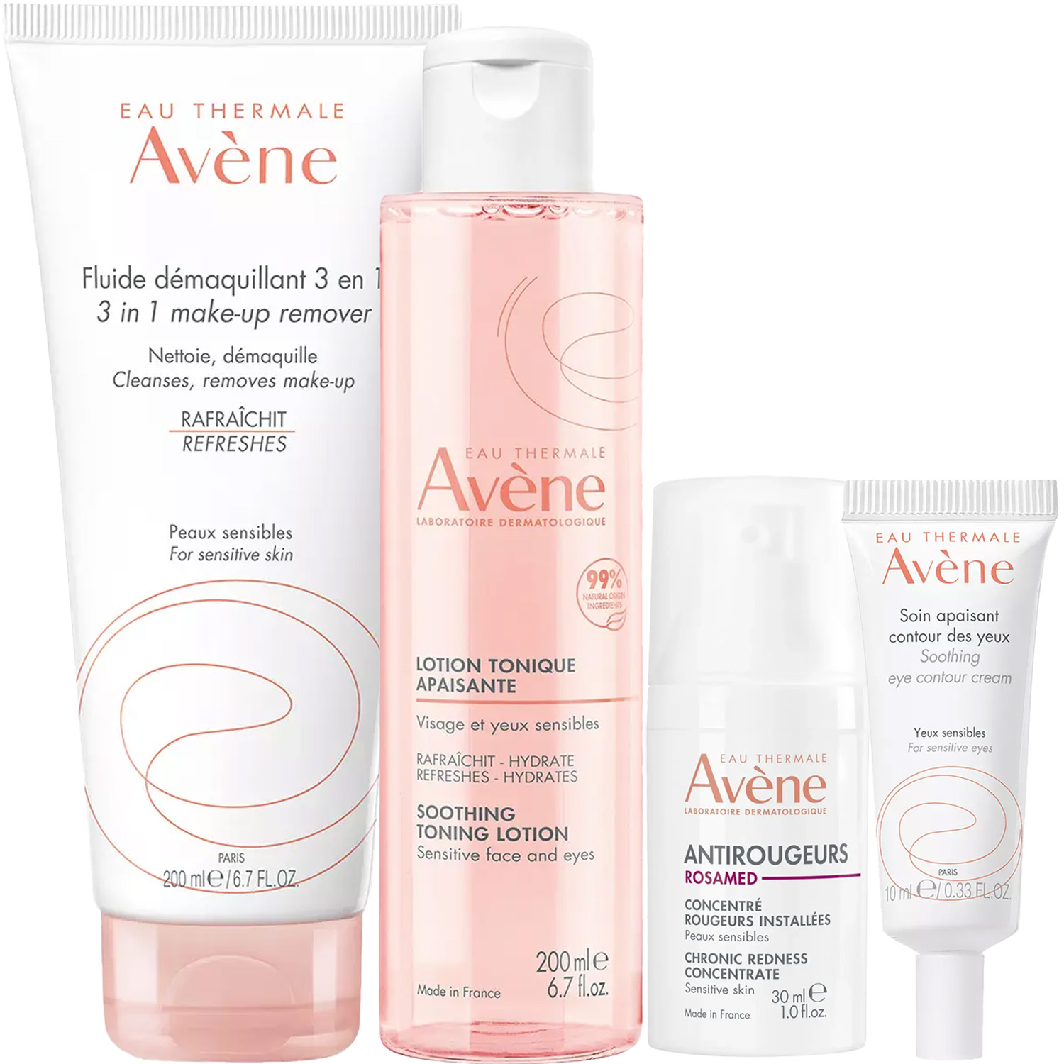 Авен Программа Antirougeurs комплексный уход: флюид 200 мл + тоник 200 мл + концентрат 30 мл + крем для век 10 мл (Avene, Antirougeurs) фото 5