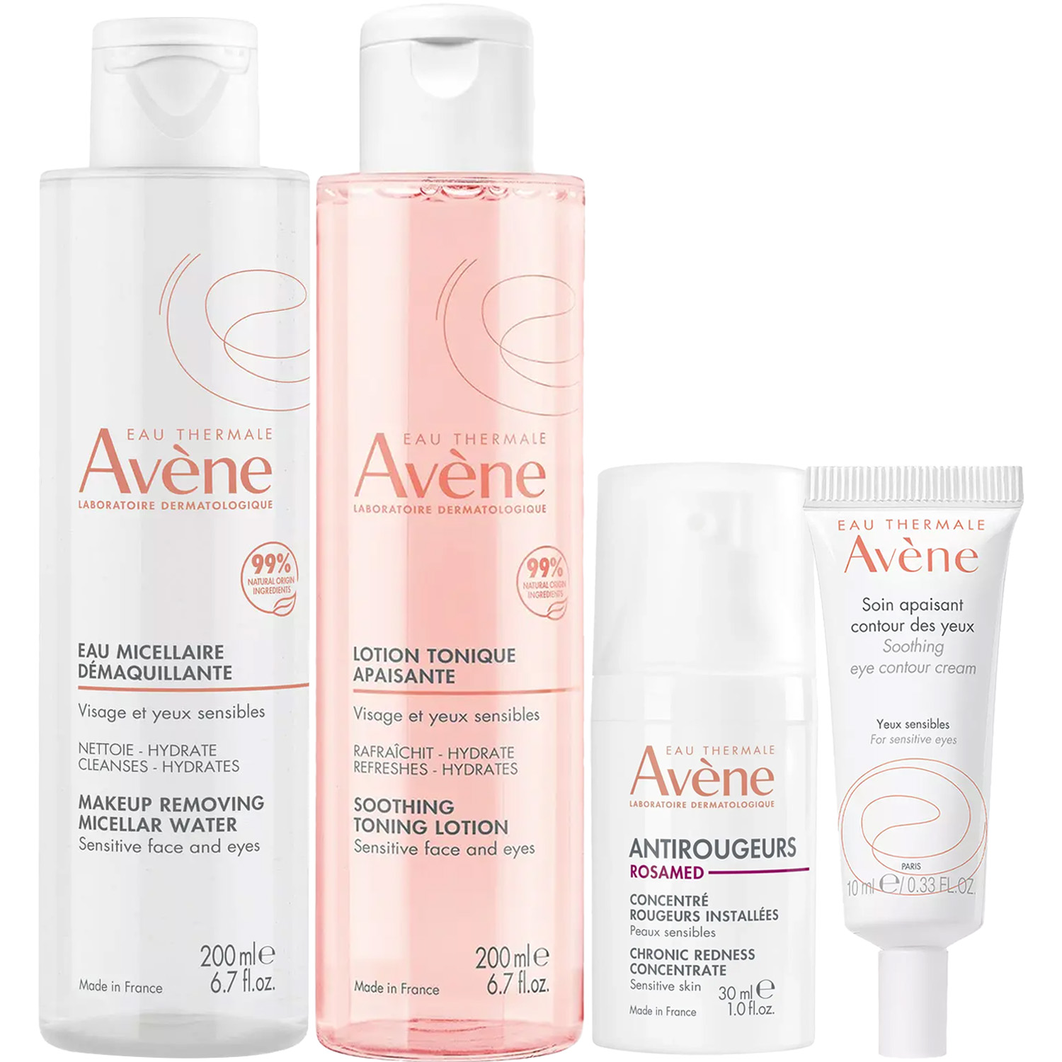 Авен Программа Antirougeurs комплексный уход: лосьон 200 мл + тоник 200 мл + концентрат 30 мл + крем для век 10 мл (Avene, Antirougeurs) фото 5