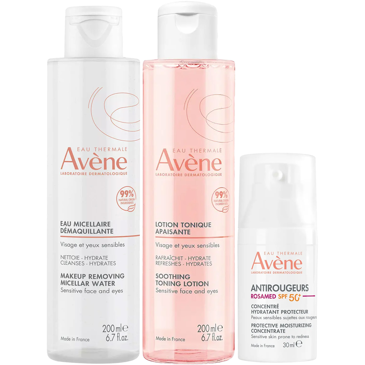 Авен Программа Antirougeurs очищение и основной уход: лосьон 200 мл + тоник 200 мл + концентрат SPF50+ 30 мл (Avene, Antirougeurs) фото 5
