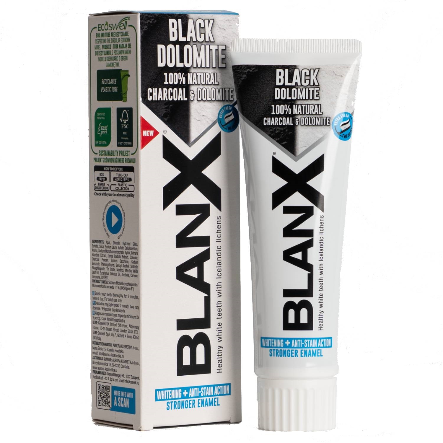 Blanx Отбеливающая зубная паста для удаления пятен и укрепления эмали, 75 мл. фото