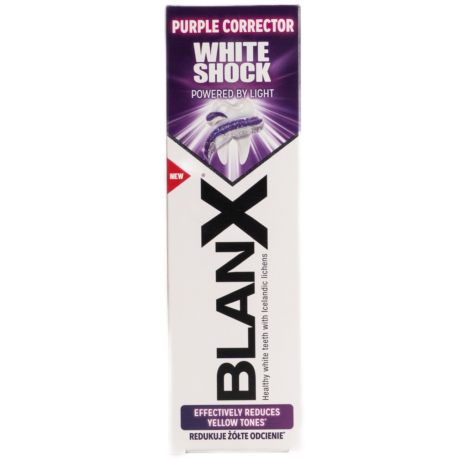 Бланкс Отбеливающая зубная паста White Shock с фиолетовым корректором цвета, 75 мл (Blanx, Зубные пасты Blanx) фото 2