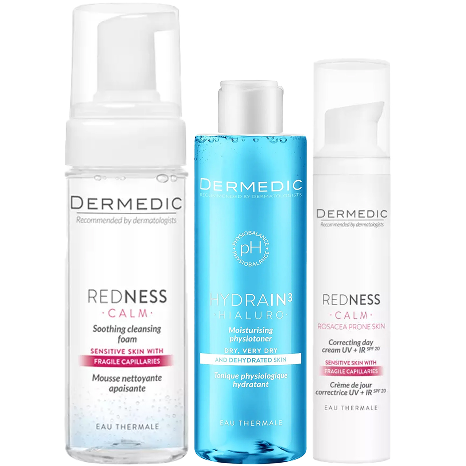 Дермедик Программа Redness очищение и основной уход: пена 150 мл + тоник 200 мл + крем SPF20 40 мл (Dermedic, Redness) фото 2