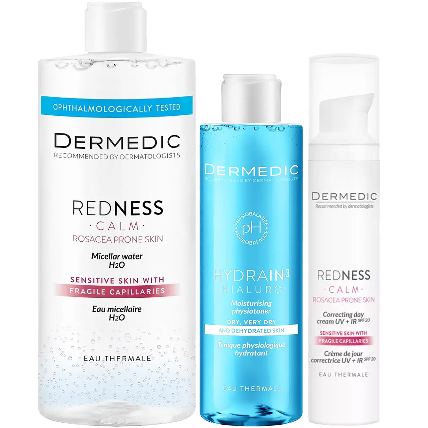 Дермедик Программа Redness очищение и основной уход: мицеллярная вода 500 мл + тоник 200 мл + крем SPF20 40 мл (Dermedic, Redness) фото 5