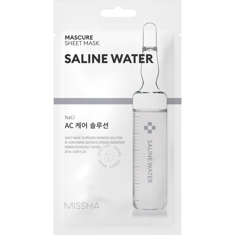Миша Тканевая маска с минерализированной водой Mascure Saline Water, 28 мл (Missha, Маски) фото 0