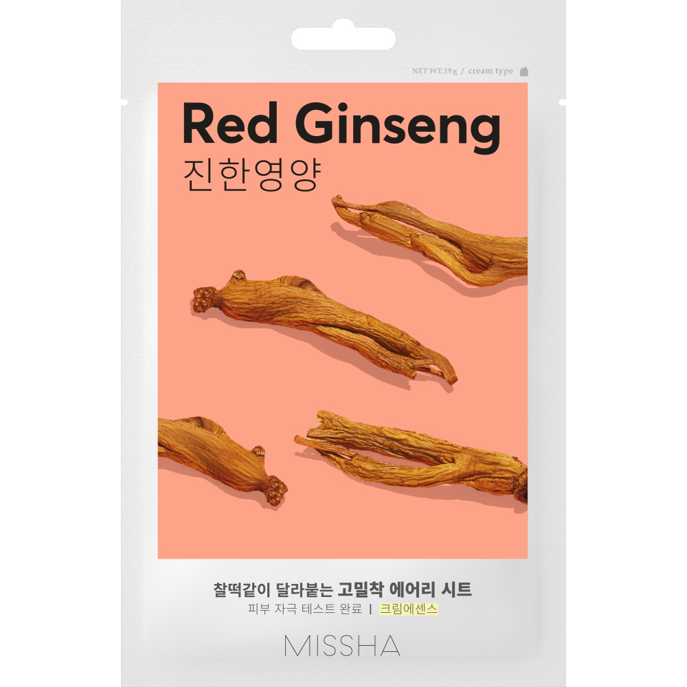 Миша Тканевая маска с экстрактом красного женьшеня Red Ginseng, 19 г (Missha, Маски) фото 0