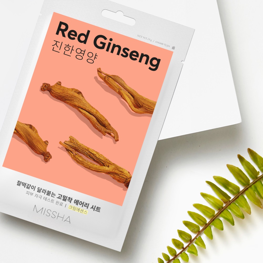Миша Тканевая маска с экстрактом красного женьшеня Red Ginseng, 19 г (Missha, Маски) фото 3