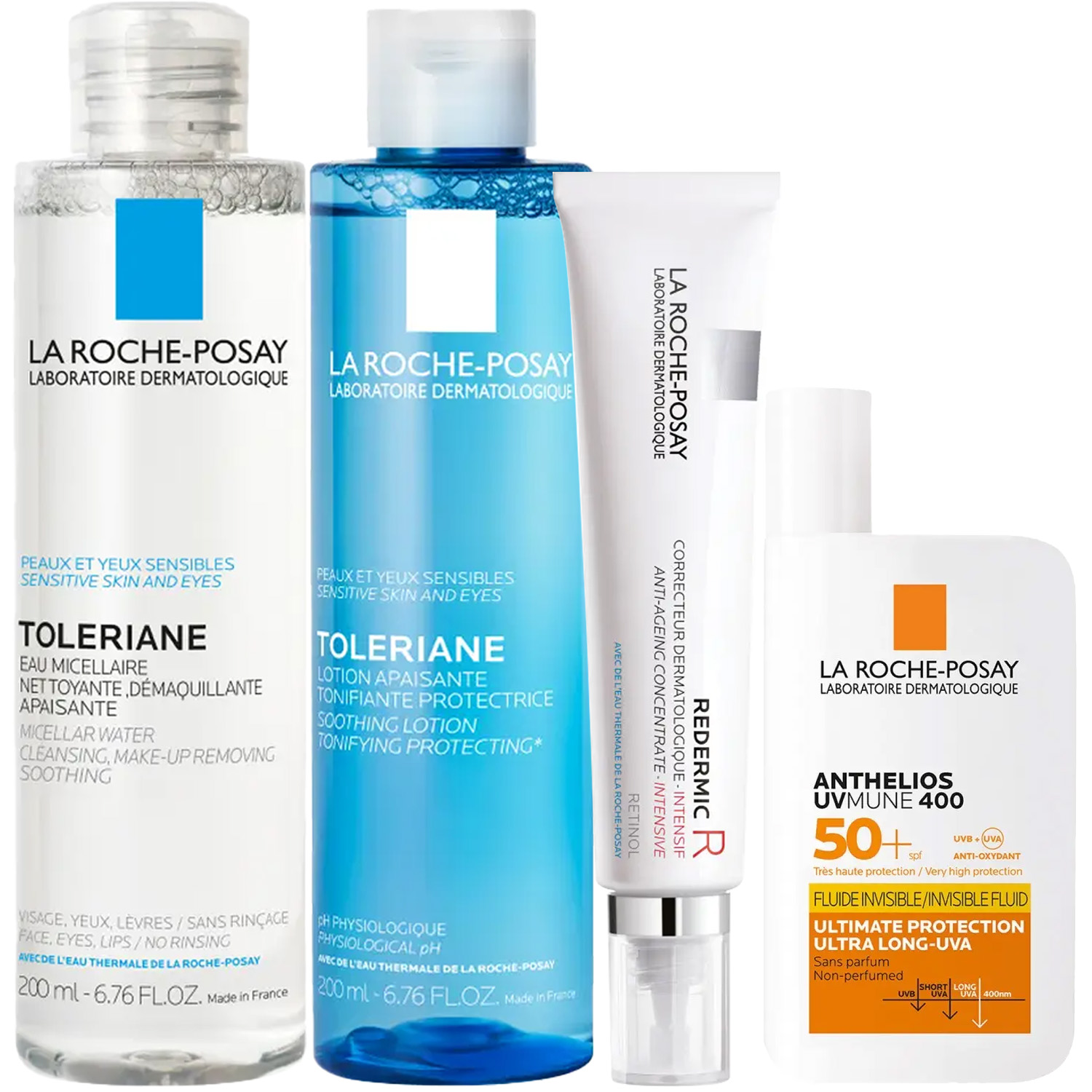 Ля Рош Позе Программа Redermic Retinol комплексный уход: мицеллярная вода 200 мл + тоник 200 мл + крем-флюид 30 мл + флюид SPF50+ 50 мл (La Roche-Posay, Redermic Retinol) Ля Рош Позе Программа Redermic Retinol комплексный уход: мицеллярная вода 200 мл + тоник 200 мл + крем-флюид 30 мл + флюид SPF50+ 50 мл (La Roche-Posay, Redermic Retinol) фото 5