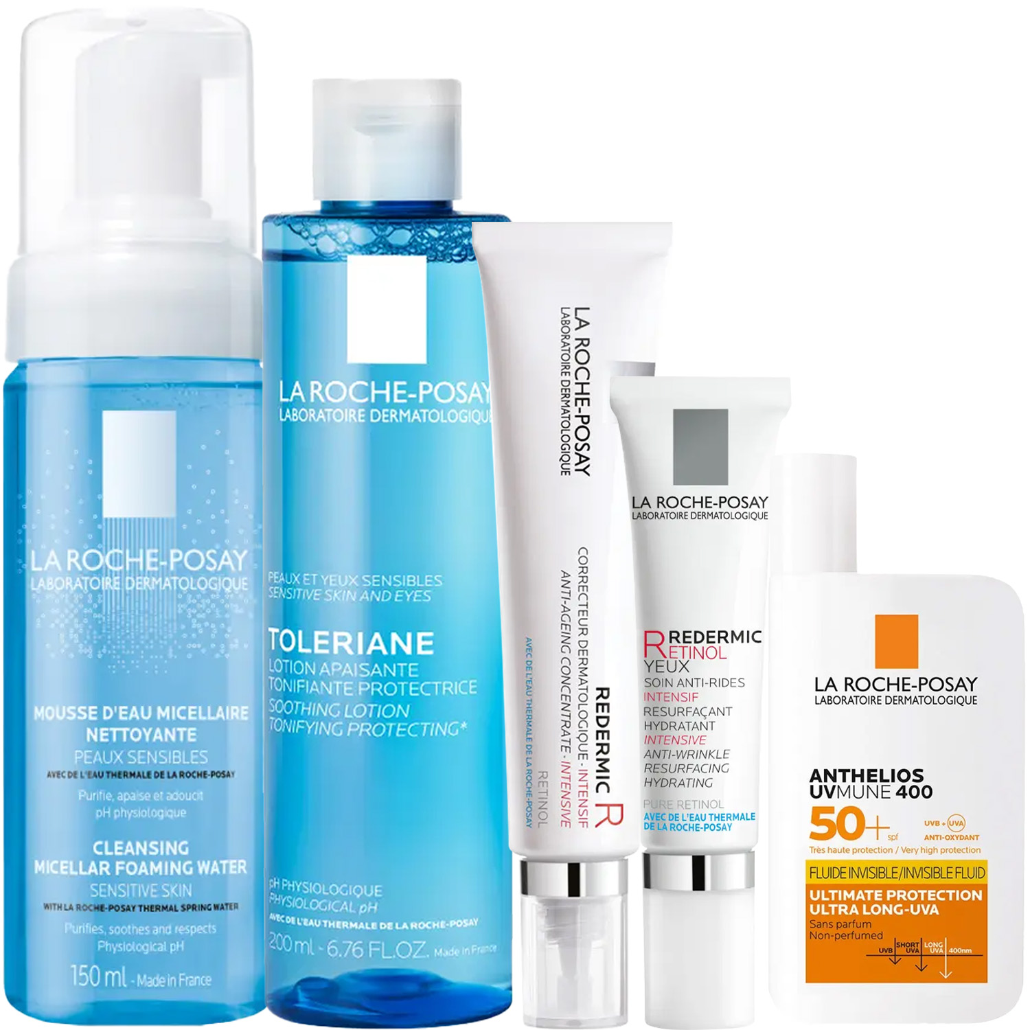 Ля Рош Позе Программа Redermic Retinol комплексный уход: пенка 150 мл + тоник 200 мл + крем-флюид 30 мл + крем для век 15 мл + флюид SPF50+ 50 мл (La Roche-Posay, Redermic Retinol) Ля Рош Позе Программа Redermic Retinol комплексный уход: пенка 150 мл + тоник 200 мл + крем-флюид 30 мл + крем для век 15 мл + флюид SPF50+ 50 мл (La Roche-Posay, Redermic Retinol) фото 5