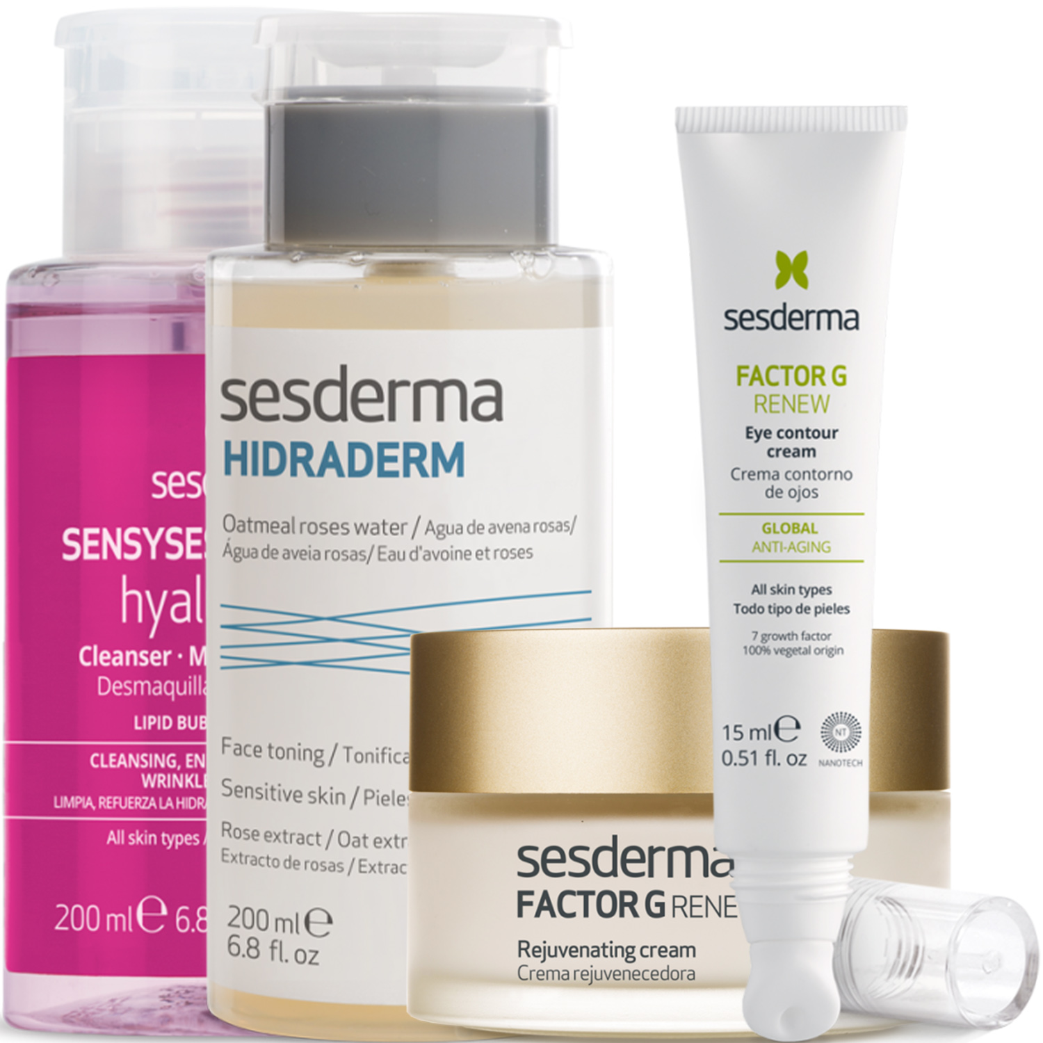 Сесдерма Программа Factor G комплексный уход: лосьон 200 мл + тоник 200 мл + крем 50 мл + крем для век 15 мл (Sesderma, Factor G) фото 5