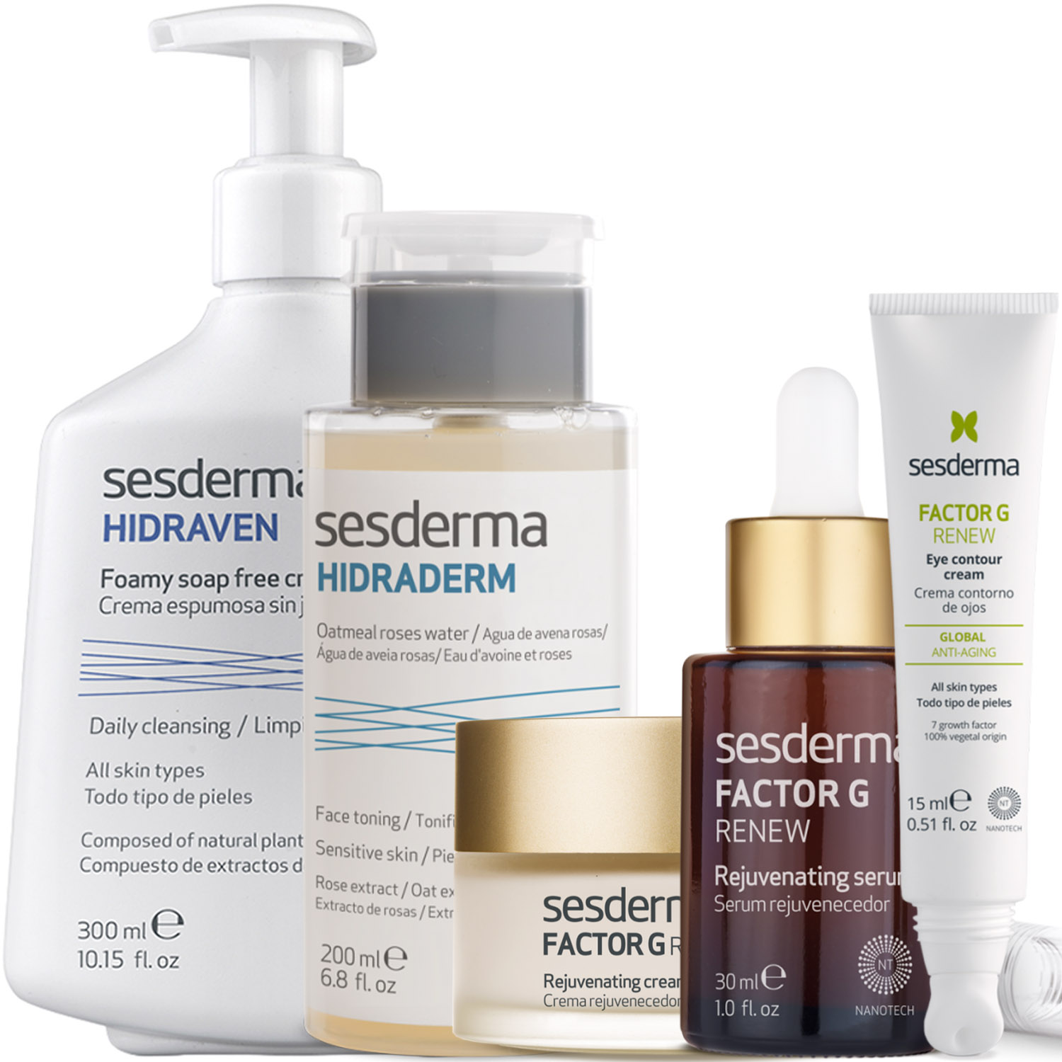 Сесдерма Программа Factor G комплексный уход: пенка 300 мл + тоник 200 мл + крем 50 мл + сыворотка 30 мл + крем для век 15 мл (Sesderma, Factor G) Сесдерма Программа Factor G комплексный уход: пенка 300 мл + тоник 200 мл + крем 50 мл + сыворотка 30 мл + крем для век 15 мл (Sesderma, Factor G) фото 5