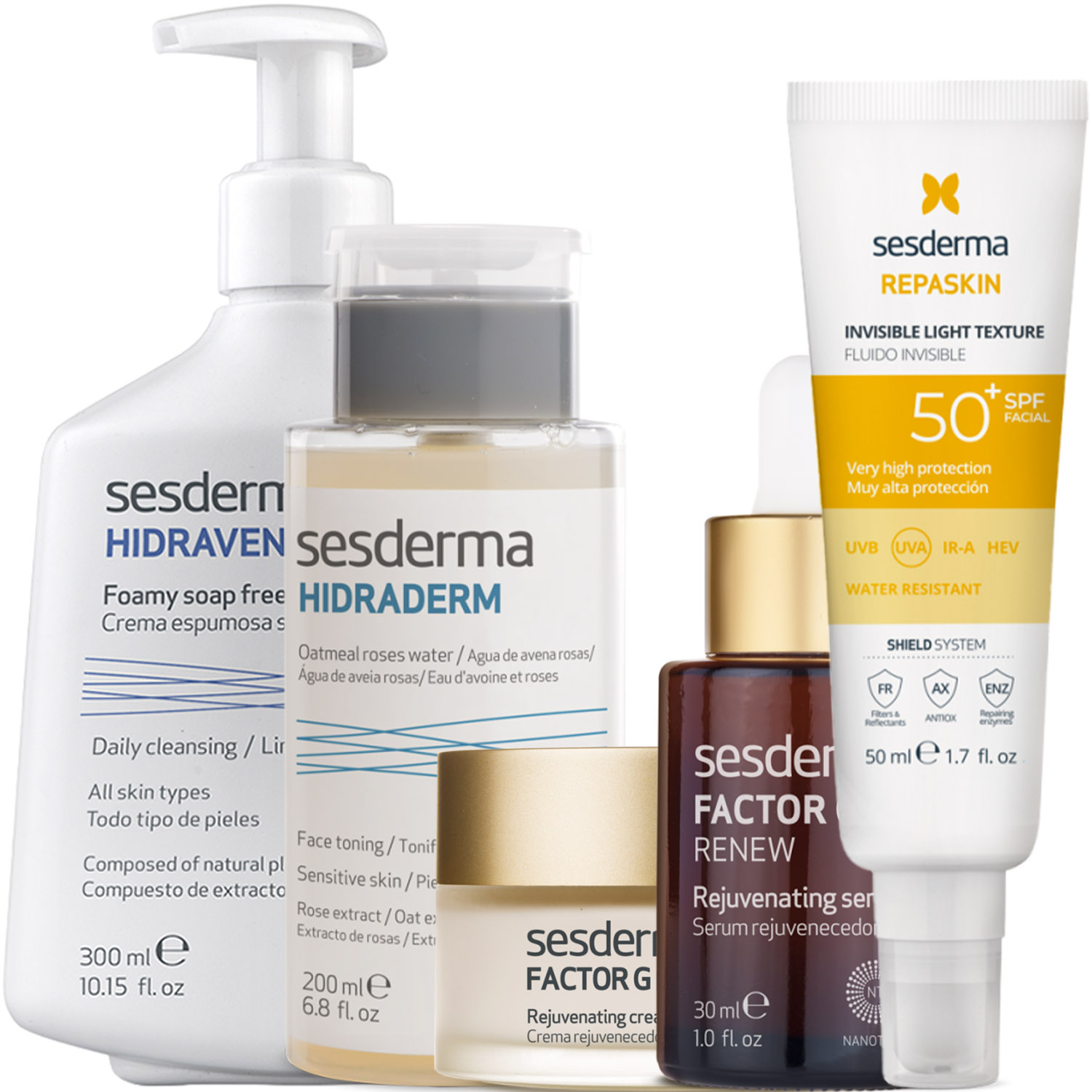 Сесдерма Программа Factor G комплексный уход: пенка 300 мл + тоник 200 мл + крем 50 мл + сыворотка 30 мл + флюид SPF50+ 50 мл (Sesderma, Factor G) Сесдерма Программа Factor G комплексный уход: пенка 300 мл + тоник 200 мл + крем 50 мл + сыворотка 30 мл + флюид SPF50+ 50 мл (Sesderma, Factor G) фото 5