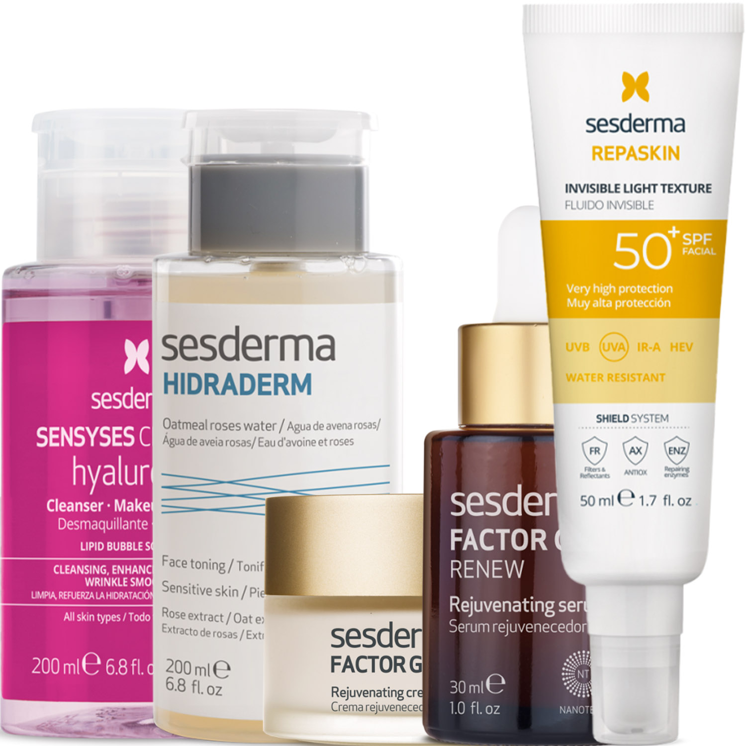 Сесдерма Программа Factor G комплексный уход: лосьон 200 мл + тоник 200 мл + крем 50 мл + сыворотка 30 мл + флюид SPF50+ 50 мл (Sesderma, Factor G) Сесдерма Программа Factor G комплексный уход: лосьон 200 мл + тоник 200 мл + крем 50 мл + сыворотка 30 мл + флюид SPF50+ 50 мл (Sesderma, Factor G) фото 5