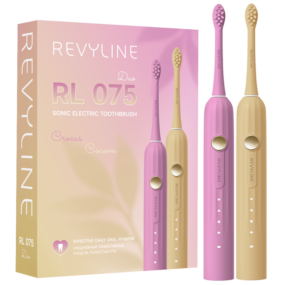  Набор электрических зубных щеток RL 075 Duo Сrocus + Сocoon (REVYLINE, Электрические зубные щетки) фото 0