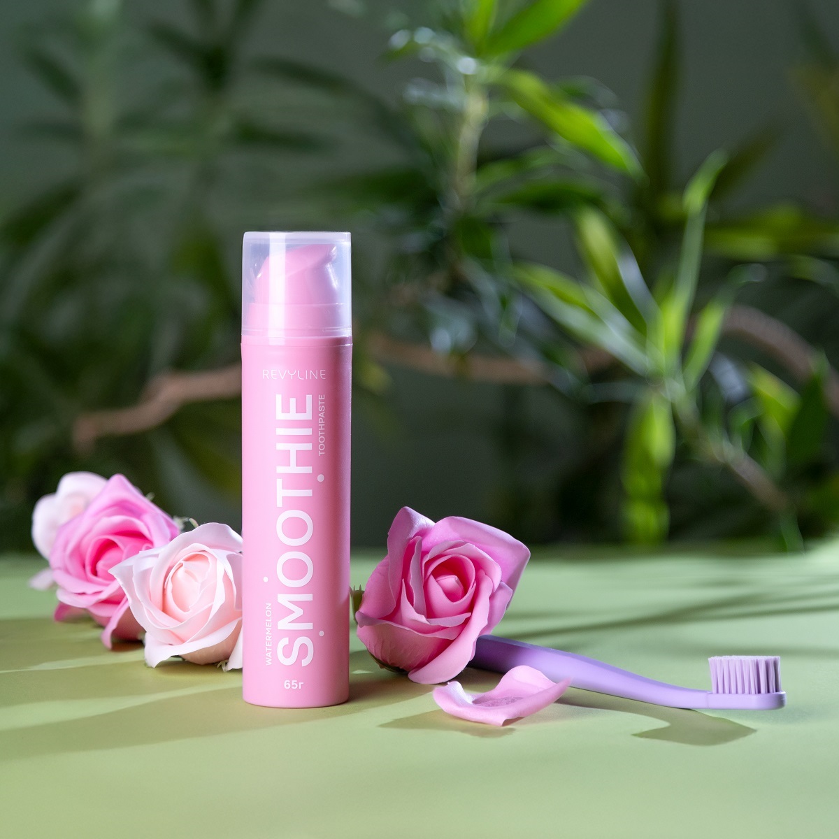  Зубная паста со вкусом арбуза Smoothie RDA 40 с дозатором, 65 г (REVYLINE, Зубная паста) фото 1