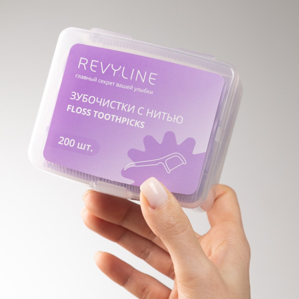  Зубочистки с нитью, 200 шт (REVYLINE, Профилактика) фото 3