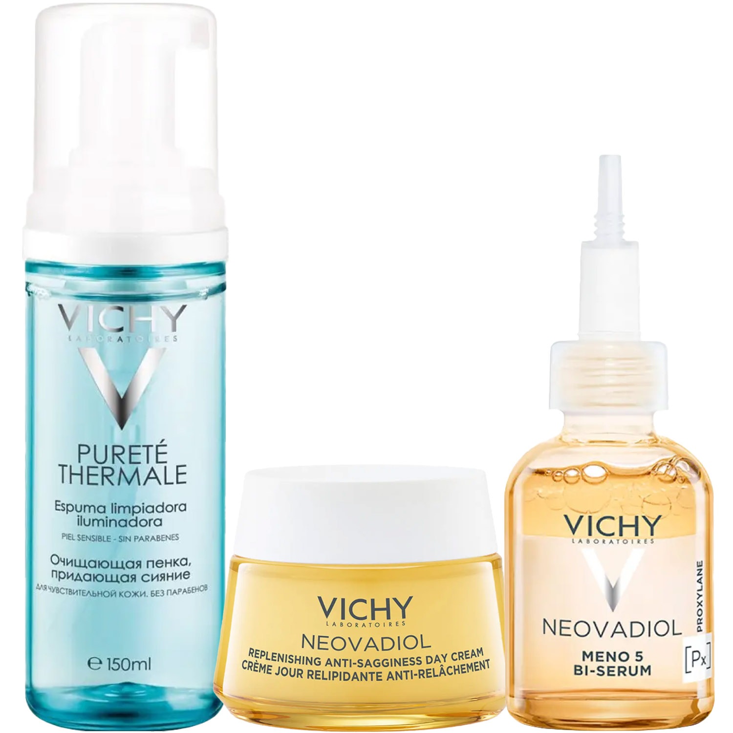 Виши Программа Neovadiol комплексный уход: пенка 150 мл + крем день 50 мл + сыворотка 30 мл (Vichy, Neovadiol) фото 5