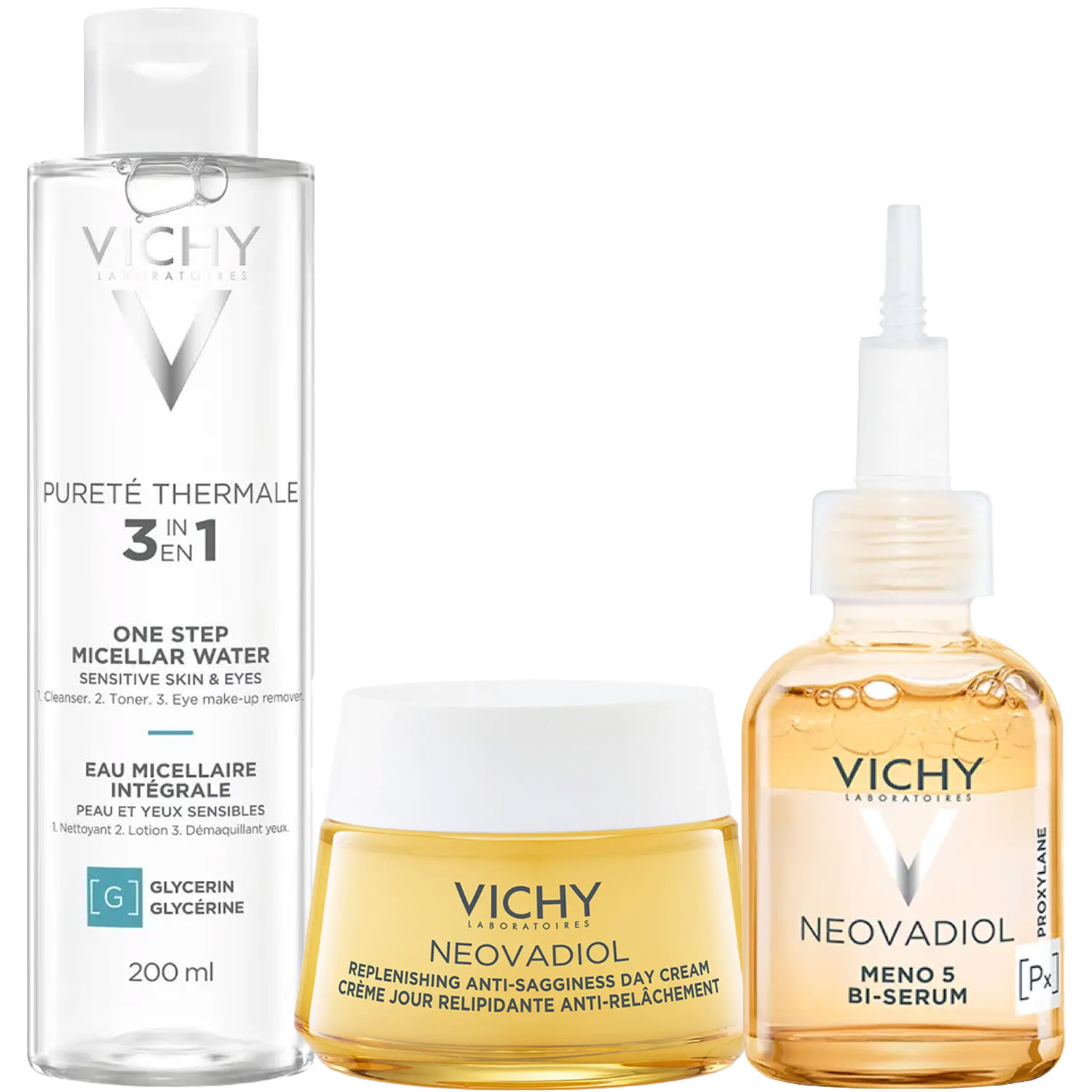 Виши Программа Neovadiol комплексный уход: мицеллярная вода 200 мл + крем день 50 мл + сыворотка 30 мл (Vichy, Neovadiol) фото 5