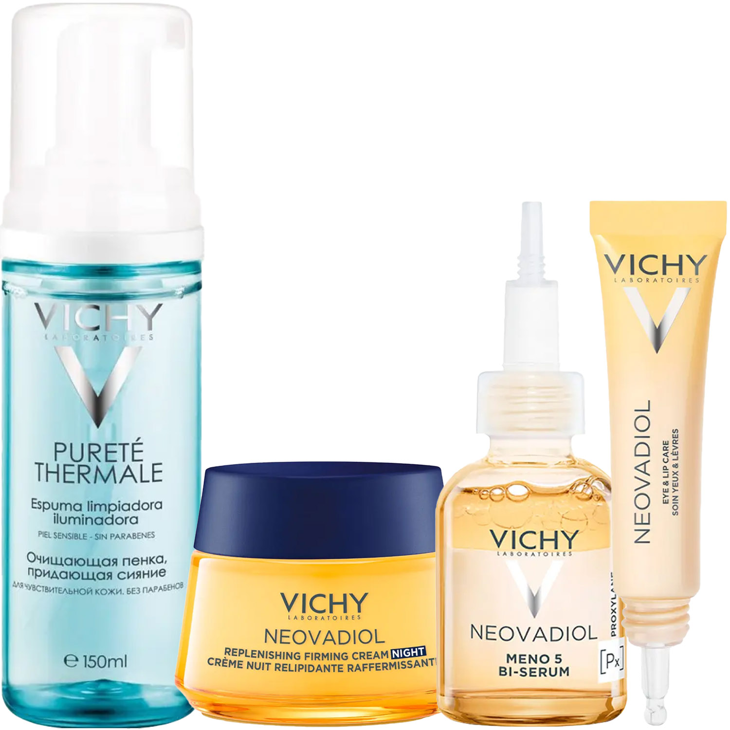 Виши Программа Neovadiol комплексный уход: пенка 150 мл + крем ночь 50 мл + сыворотка 30 мл + крем для век 15 мл (Vichy, Neovadiol) фото 5