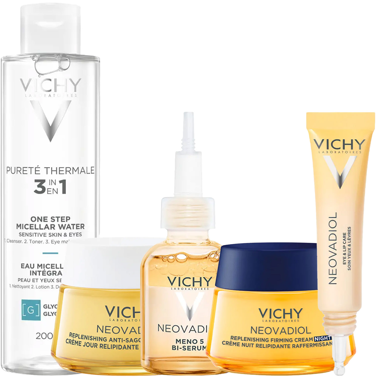 Виши Программа Neovadiol комплексный уход: мицеллярная вода 200 мл + крем день 50 мл + сыворотка 30 мл + крем ночь 50 мл + крем для век 15 мл (Vichy, Neovadiol) фото 5