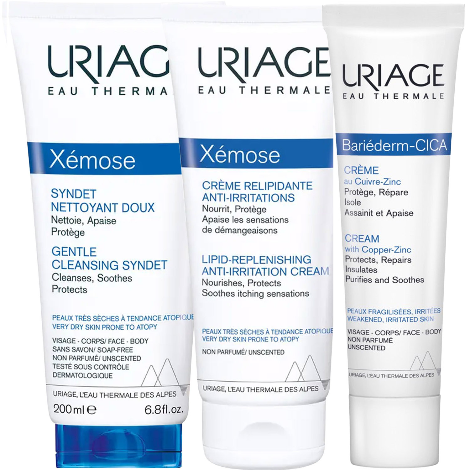 Урьяж Программа Xemose комплексный уход: гель 200 мл + крем 200 мл + цика-крем 40 мл (Uriage, Xemose) фото 5