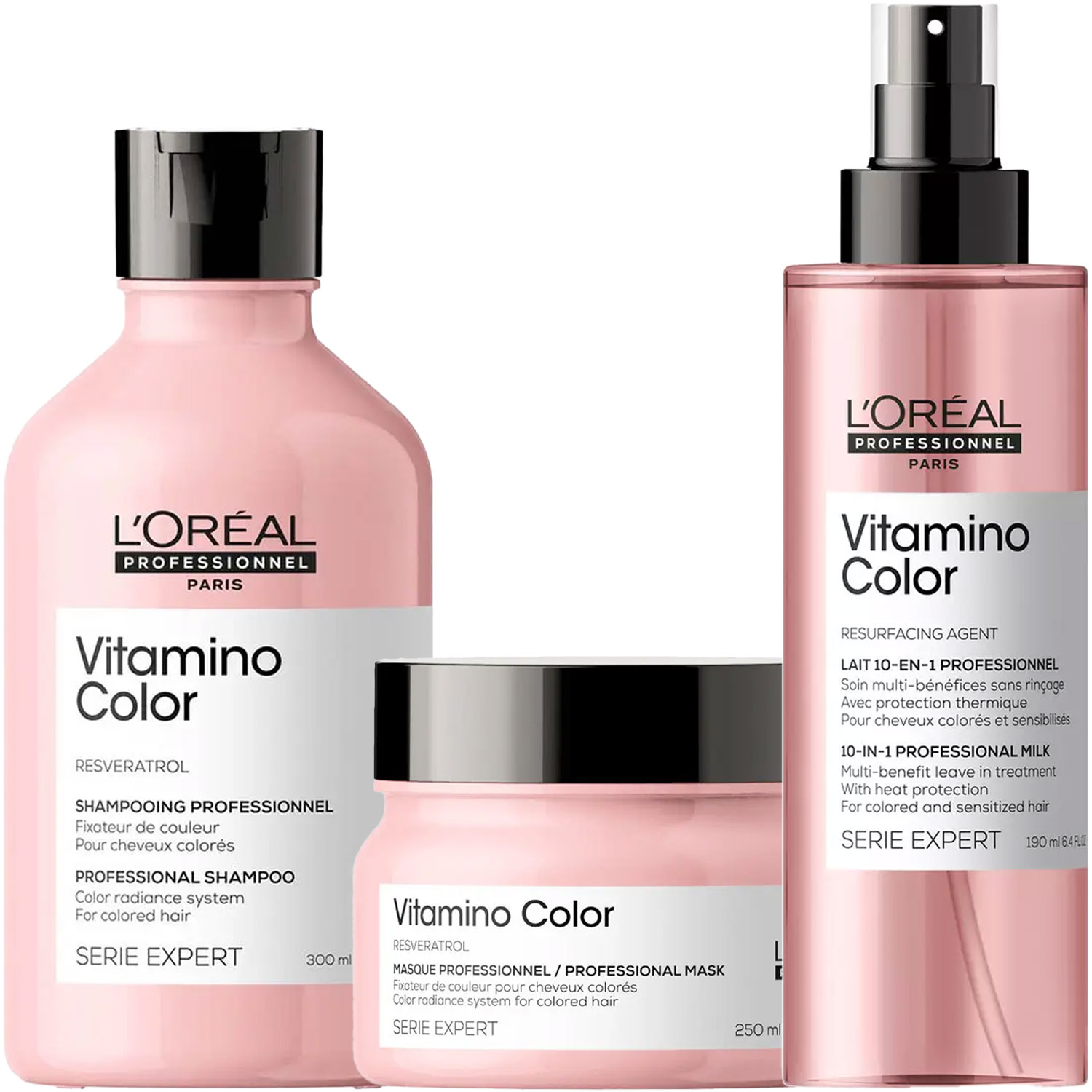 Лореаль Профессионель Программа Vitamino Color комплексный уход: шампунь 300 мл + маска 250 мл + спрей 190 мл (L'oreal Professionnel, Serie Expert) фото 5