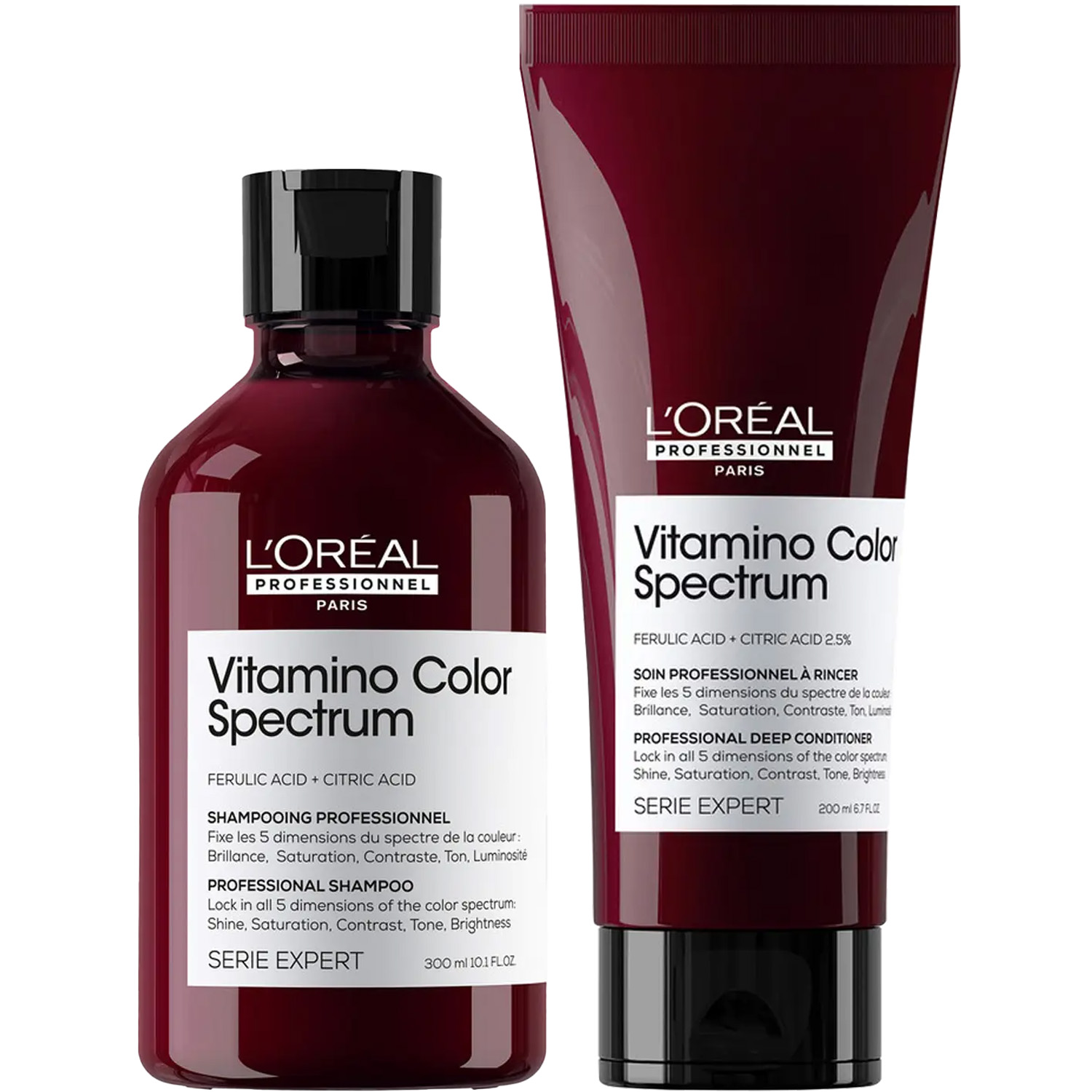 Лореаль Профессионель Программа Vitamino Color Spectrum базовый уход: шампунь 300 мл + кондиционер 200 мл (L'oreal Professionnel, Serie Expert) фото 5