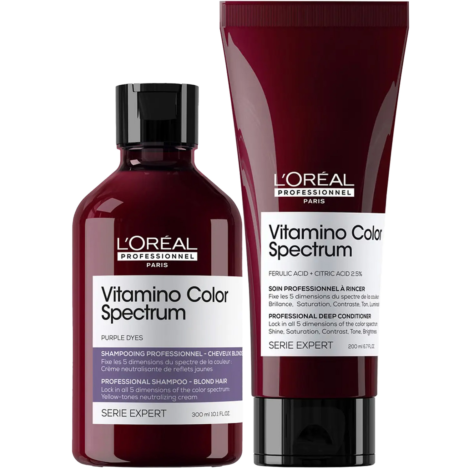 Лореаль Профессионель Программа Vitamino Color Spectrum базовый уход для светлых волос: шампунь 300 мл + кондиционер 200 мл (L'oreal Professionnel, Serie Expert) фото 5