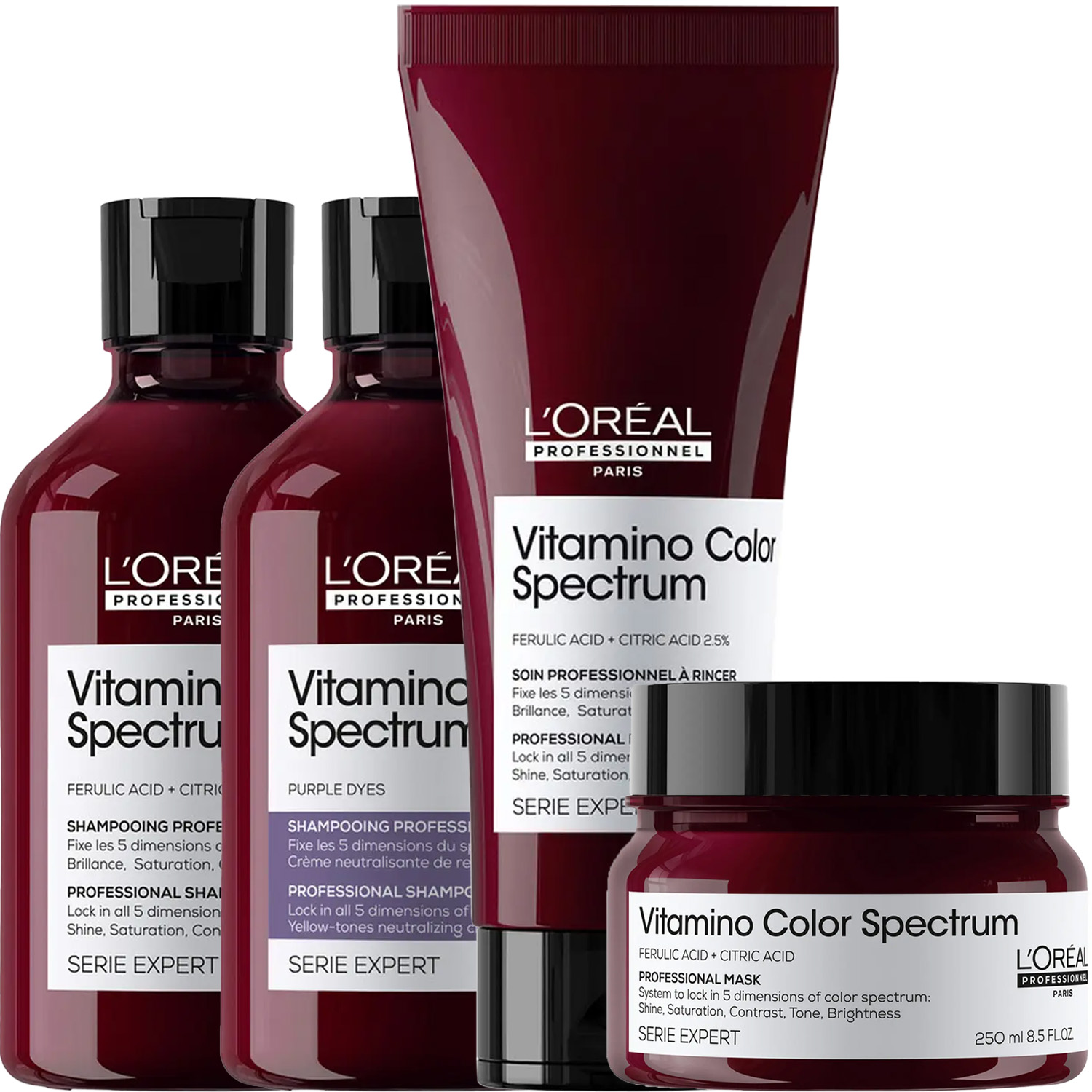 Лореаль Профессионель Программа Vitamino Color Spectrum комплексный уход для светлых волос: шампунь 2х300 мл + кондиционер 200 мл + маска 250 мл (L'oreal Professionnel, Serie Expert) фото 5