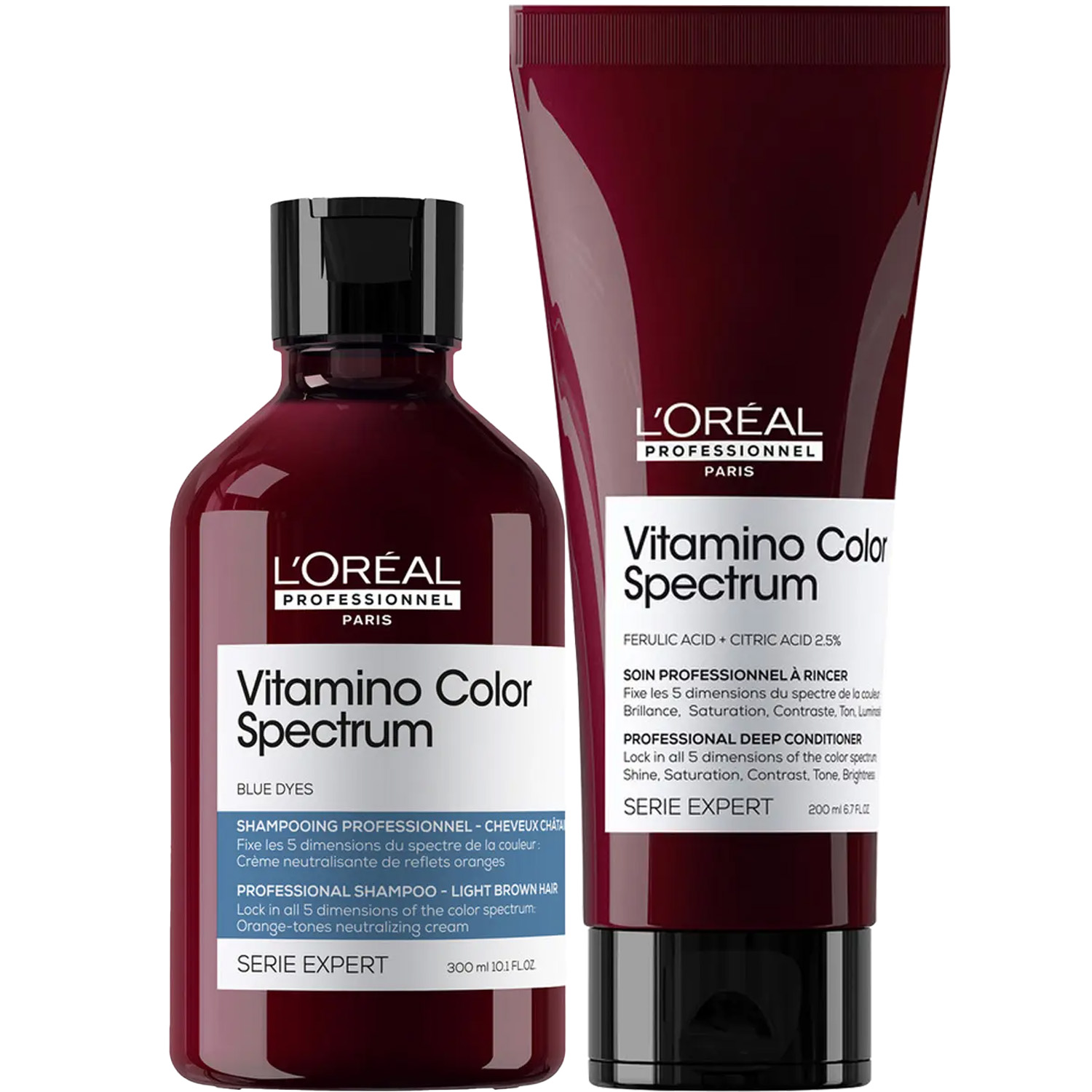 Лореаль Профессионель Программа Vitamino Color Spectrum базовый уход для русых волос: шампунь 300 мл + кондиционер 200 мл (L'oreal Professionnel, Serie Expert) фото 5