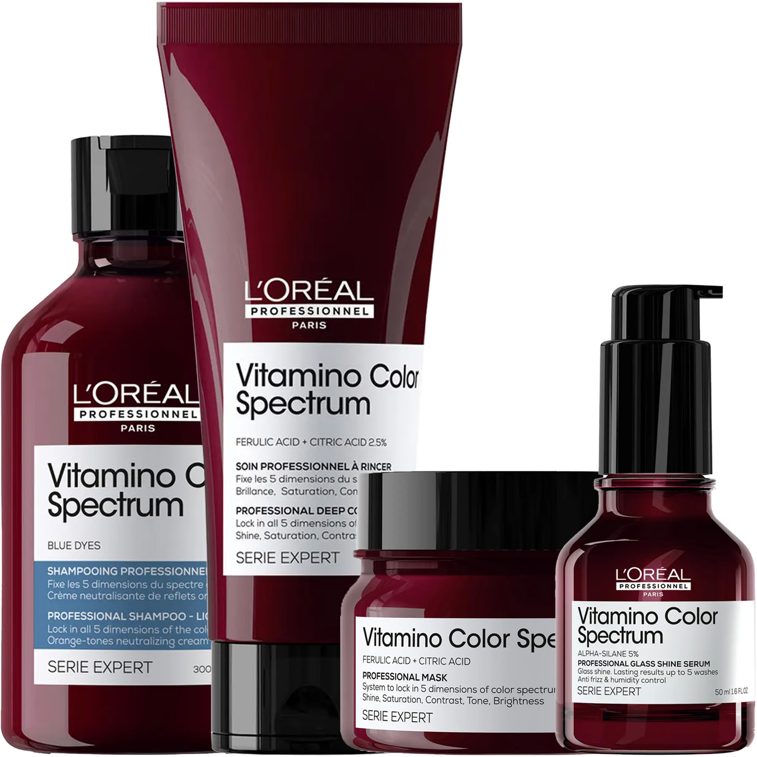 Лореаль Профессионель Программа Vitamino Color Spectrum комплексный уход для русых волос: шампунь 300 мл + кондиционер 200 мл + маска 250 мл + сыворотка 50 мл (L'oreal Professionnel, Serie Expert) фото 5