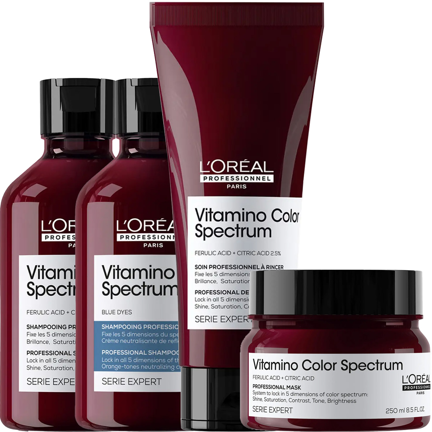 Лореаль Профессионель Программа Vitamino Color Spectrum комплексный уход для русых волос: шампунь 2х300 мл + кондиционер 200 мл + маска 250 мл (L'oreal Professionnel, Serie Expert) фото 5