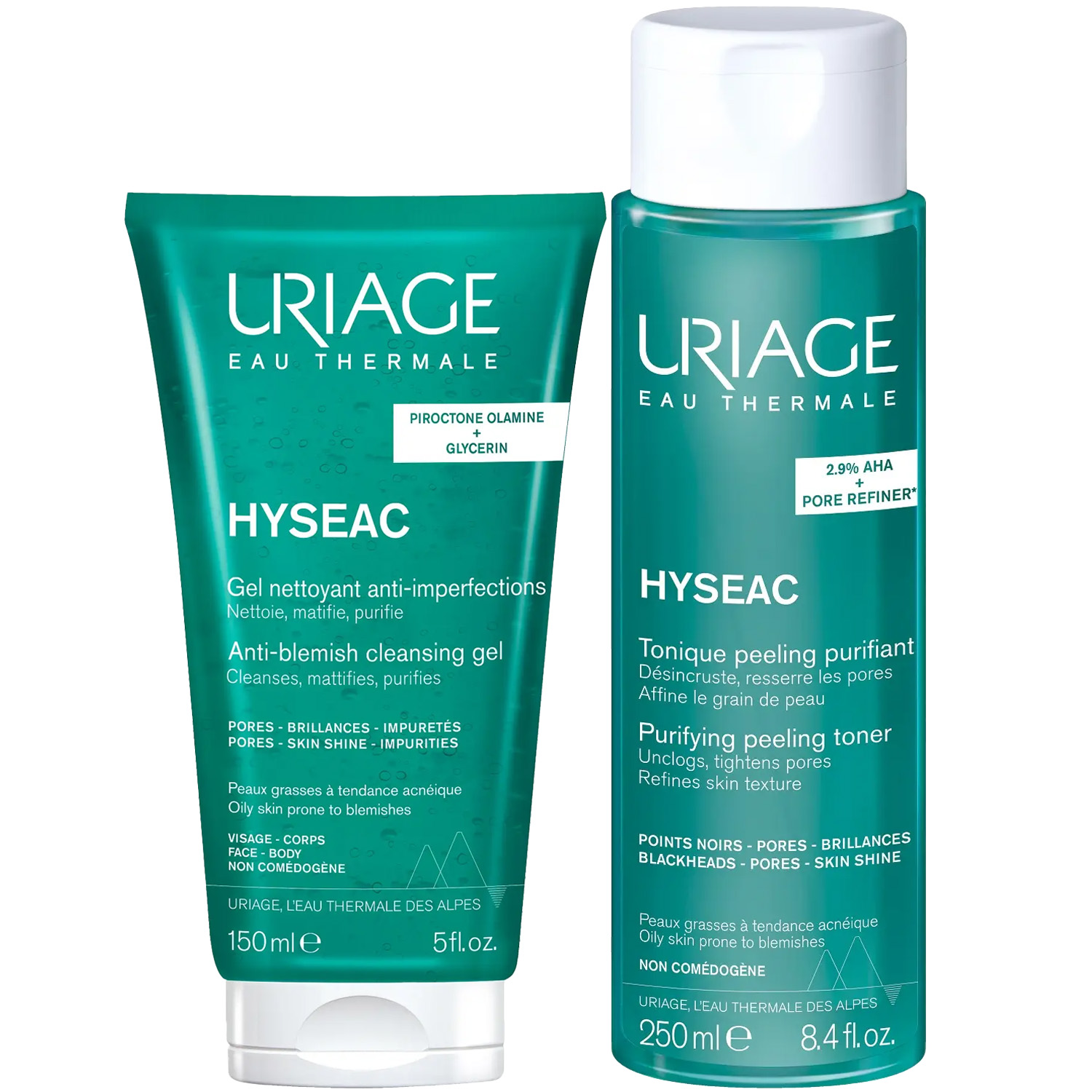 Урьяж Программа Hyseac очищение: гель 150 мл + лосьон 250 мл (Uriage, Hyseac) фото 5