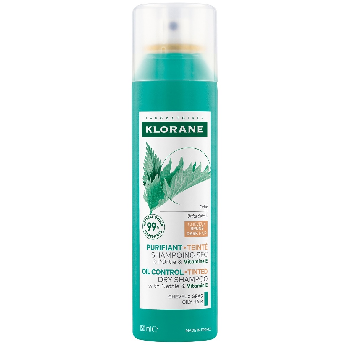 Klorane Сухой тонирующий шампунь с крапивой и витамином Е, 150 мл. фото