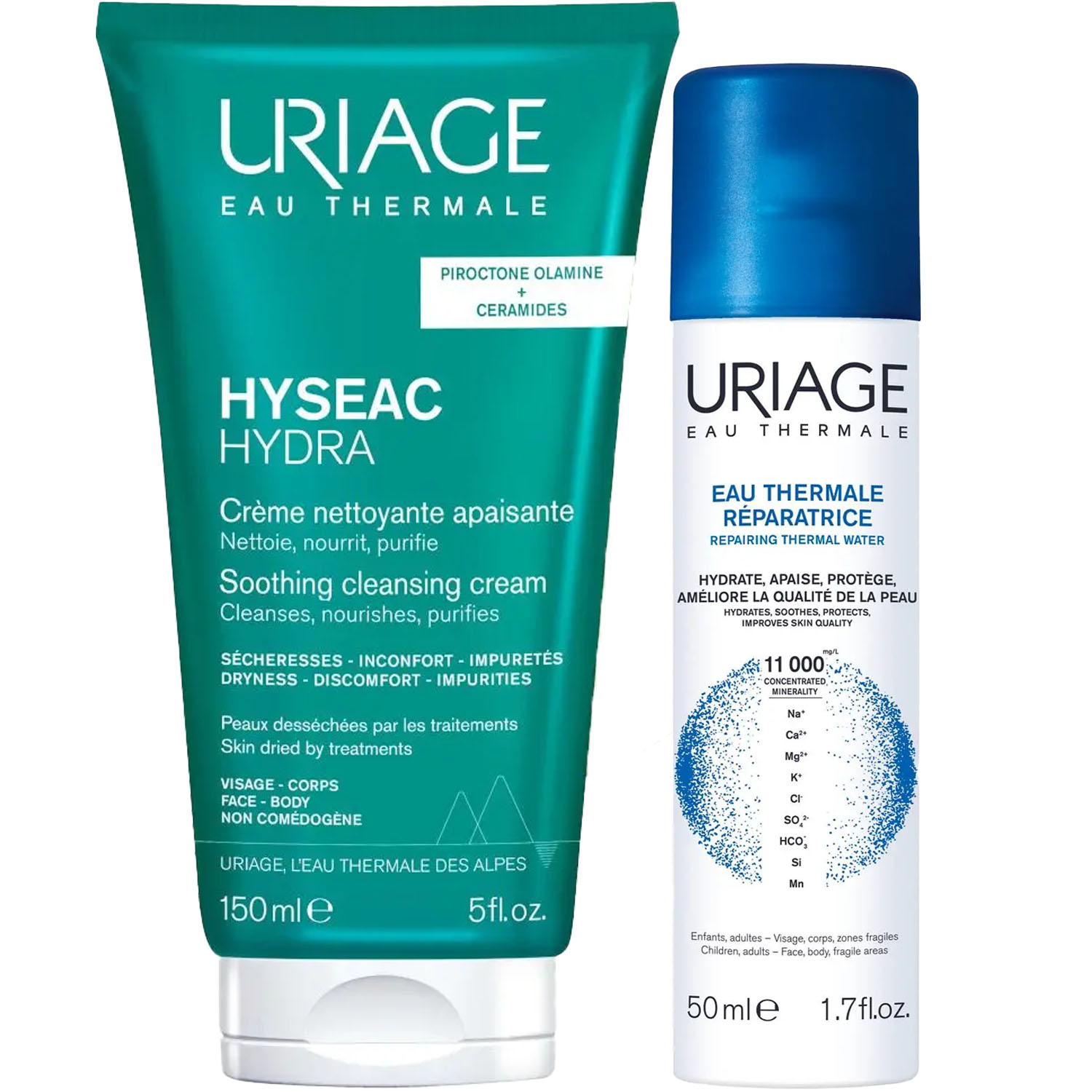 Урьяж Программа Hyseac очищение: крем для умывания 150 мл + термальная вода 50 мл (Uriage, Hyseac) фото 5