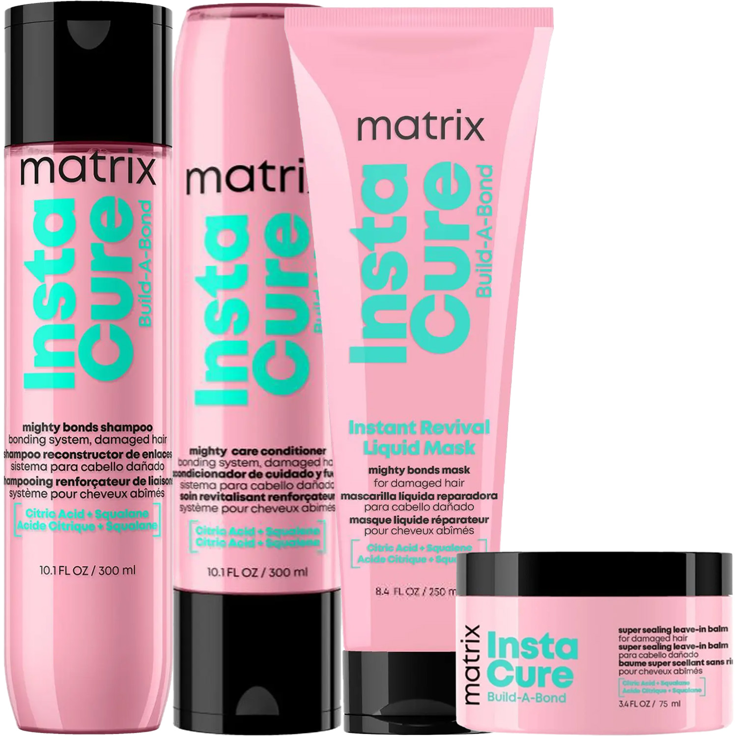 Матрикс Программа Instacure Build-A-Bond комплексный уход: шампунь 300 мл + кондиционер 300 мл + жидкая маска 250 мл + бальзам 75 мл (Matrix, Instacure) фото 5