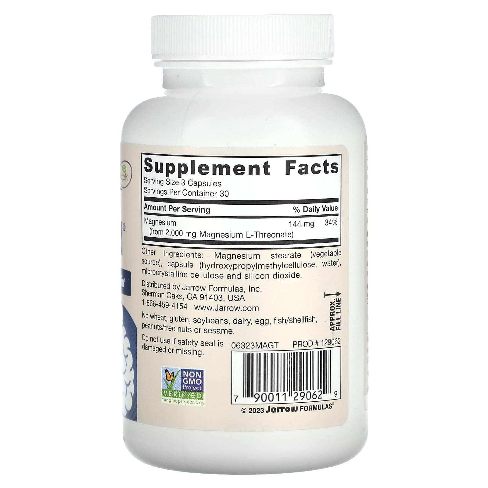  Магний MagMind, 90 капсул (JARROW, Здоровье мозга) фото 1