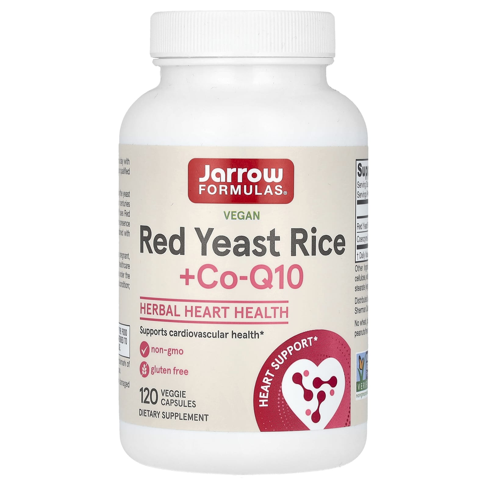  Комплекс Red Yeast Rice + Co-Q10, 120 капсул (JARROW, Здоровье сердца и сосудов) фото 0