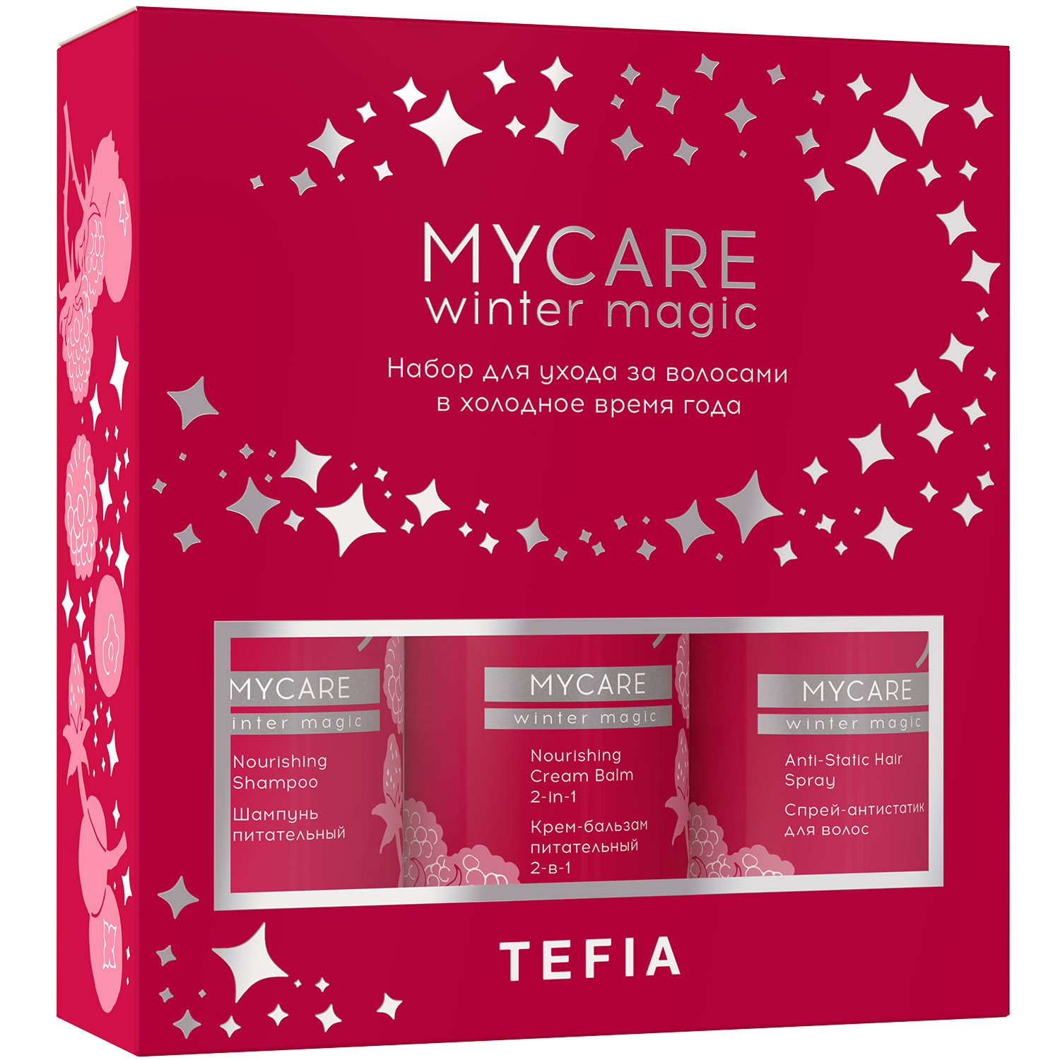 Тефия Набор для волос: шампунь 300 мл + бальзам 300 мл + спрей-антистатик 250 мл (Tefia, Myсare) фото 0