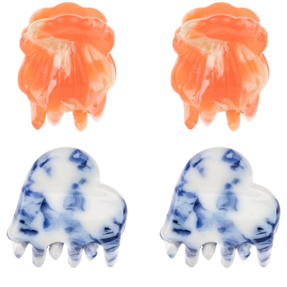 Инвизибабл Мини заколка-крабик Summer in Capri Mediterranean Minis, 4 шт (Invisibobble, Clipstar) фото 1