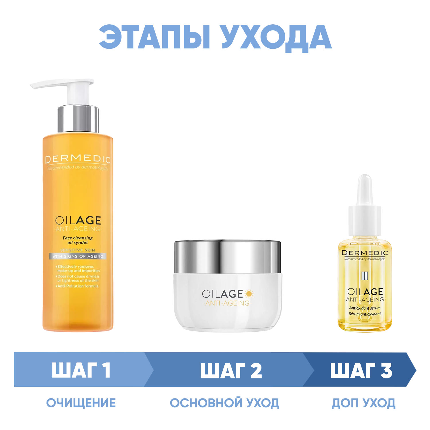 Дермедик Программа Oilage комплексный уход: масло 200 мл + крем 50 мл + сыворотка 30 мл (Dermedic, Oilage) Дермедик Программа Oilage комплексный уход: масло 200 мл + крем 50 мл + сыворотка 30 мл (Dermedic, Oilage) фото 1