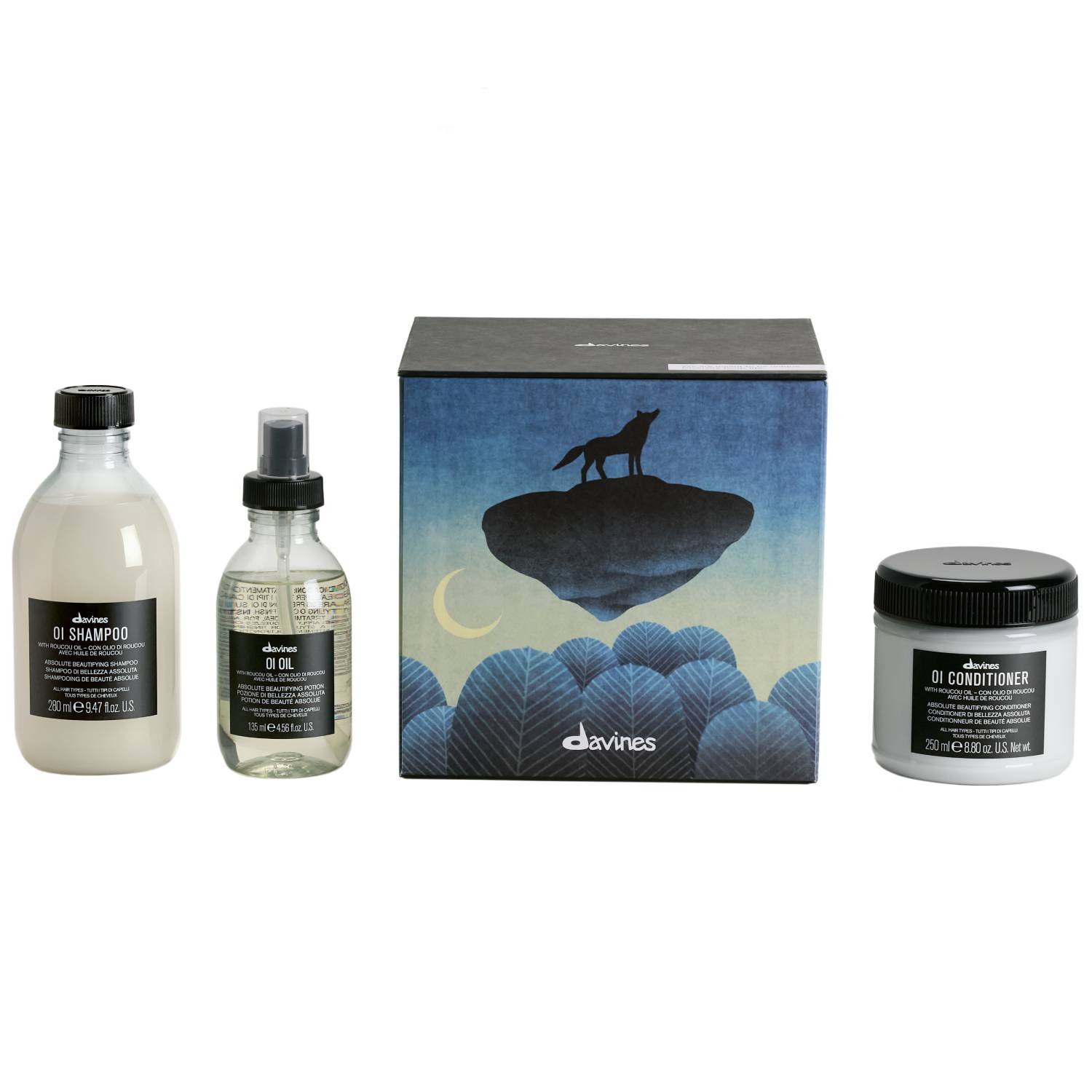 Давинес Набор для абсолютной красоты волос: шампунь 280 мл + кондиционер 250 мл + масло 135 мл (Davines, OI) фото 0