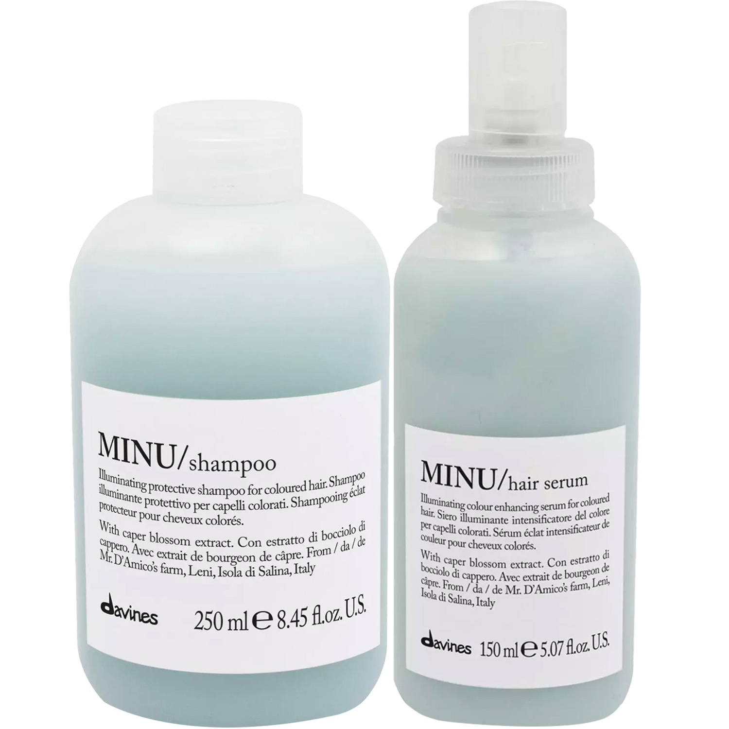 Давинес Программа Minu базовый уход: шампунь 250 мл + сыворотка 150 мл (Davines, Essential Haircare) фото 5