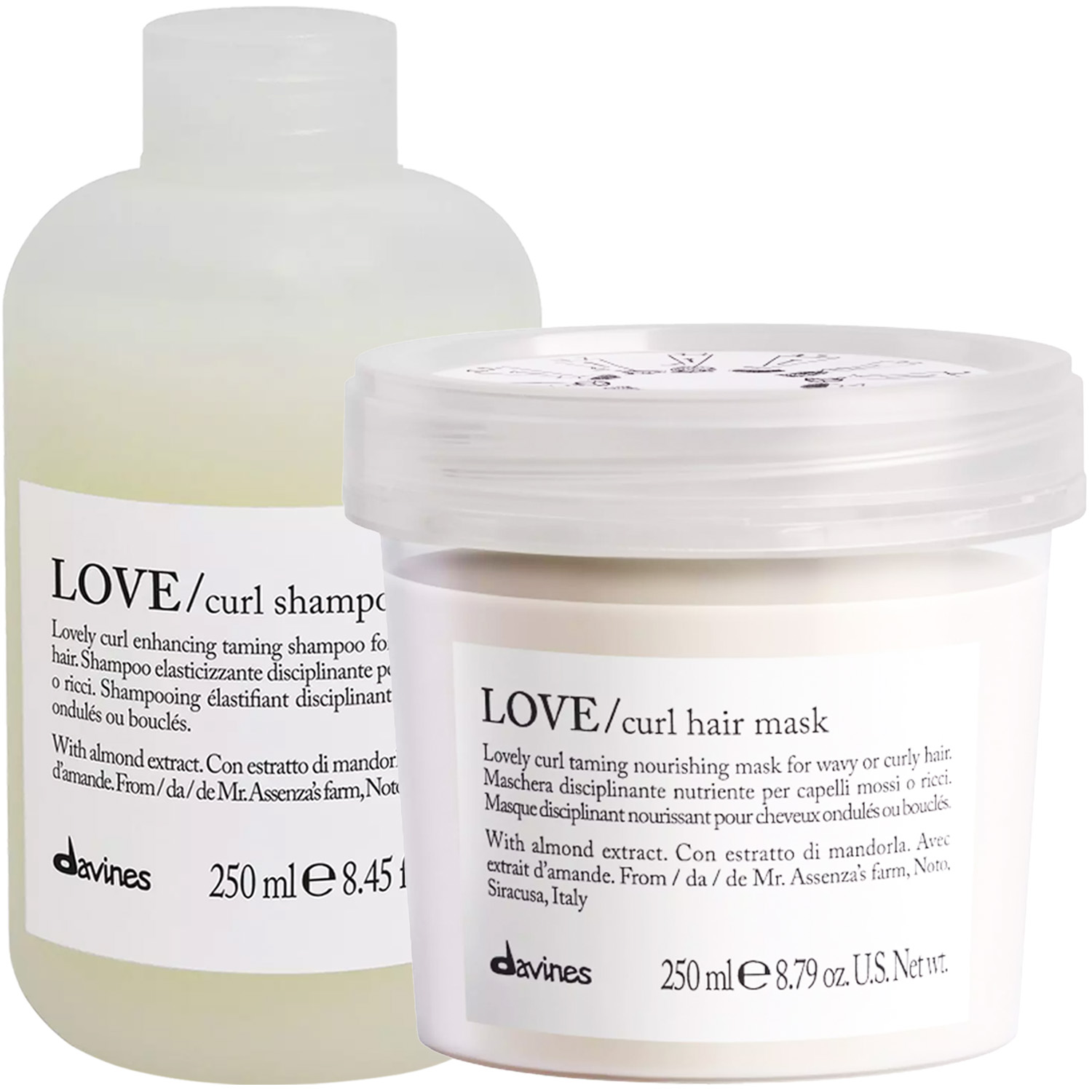 Давинес Программа Love Curl базовый уход: шампунь 250 мл + маска 250 мл (Davines, Essential Haircare) фото 5