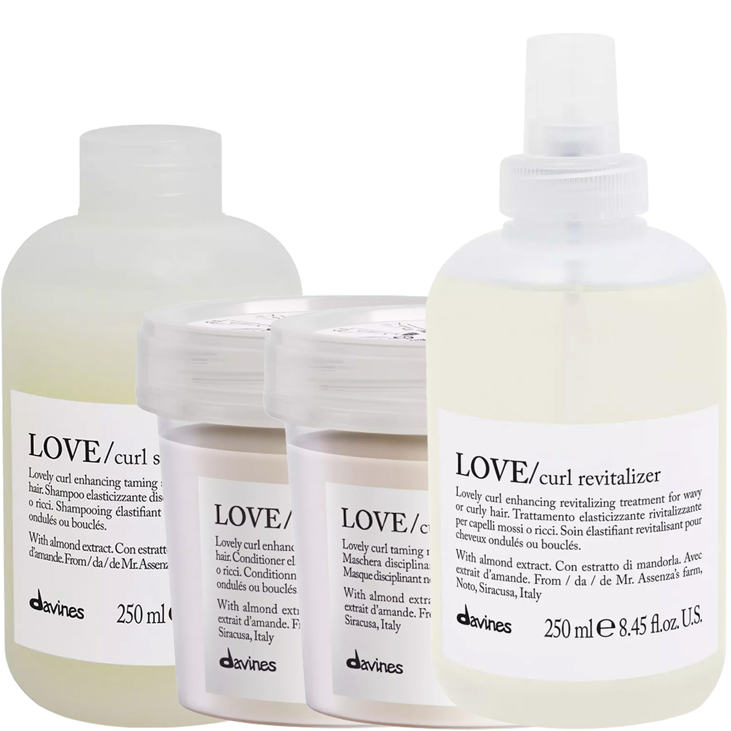 Давинес Программа Love Curl комплексный уход: шампунь 250 мл + кондиционер 250 мл + маска 250 мл + праймер 150 мл (Davines, Essential Haircare) фото 5