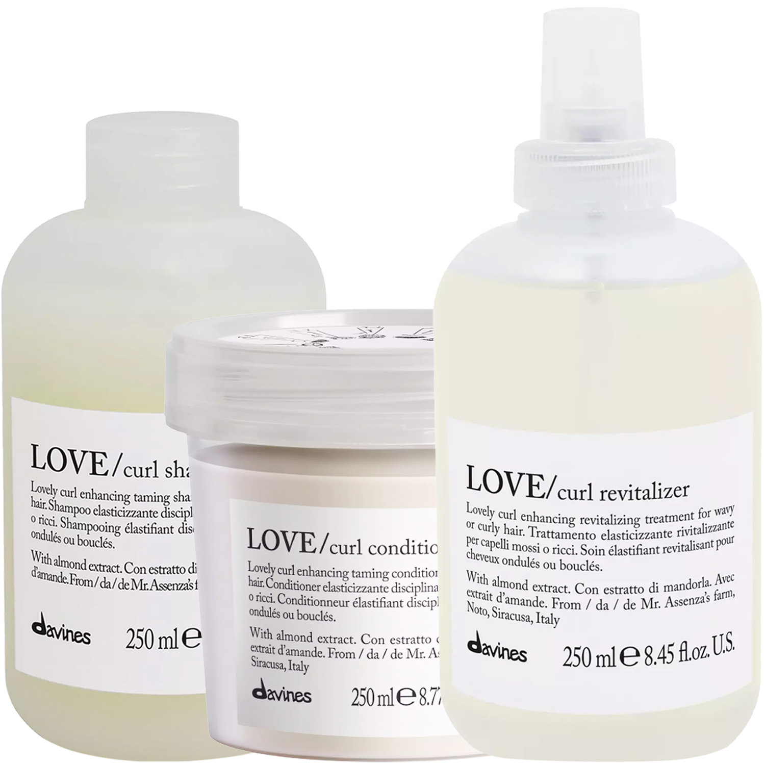 Давинес Программа Love Curl комплексный уход: шампунь 250 мл + кондиционер 250 мл + ревиталайзер 250 мл (Davines, Essential Haircare) фото 5