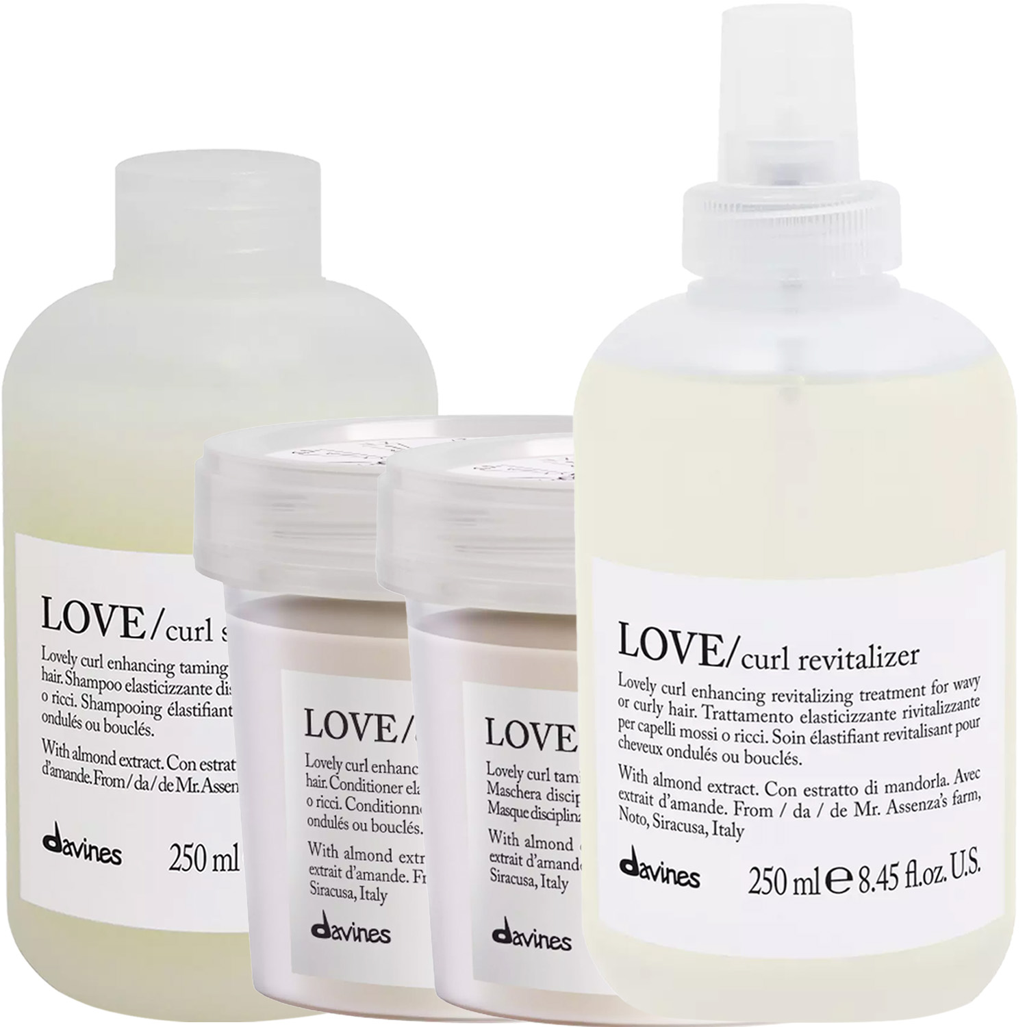 Давинес Программа Love Curl комплексный уход: шампунь 250 мл + кондиционер 250 мл + маска 250 мл + ревиталайзер 250 мл (Davines, Essential Haircare) фото 5