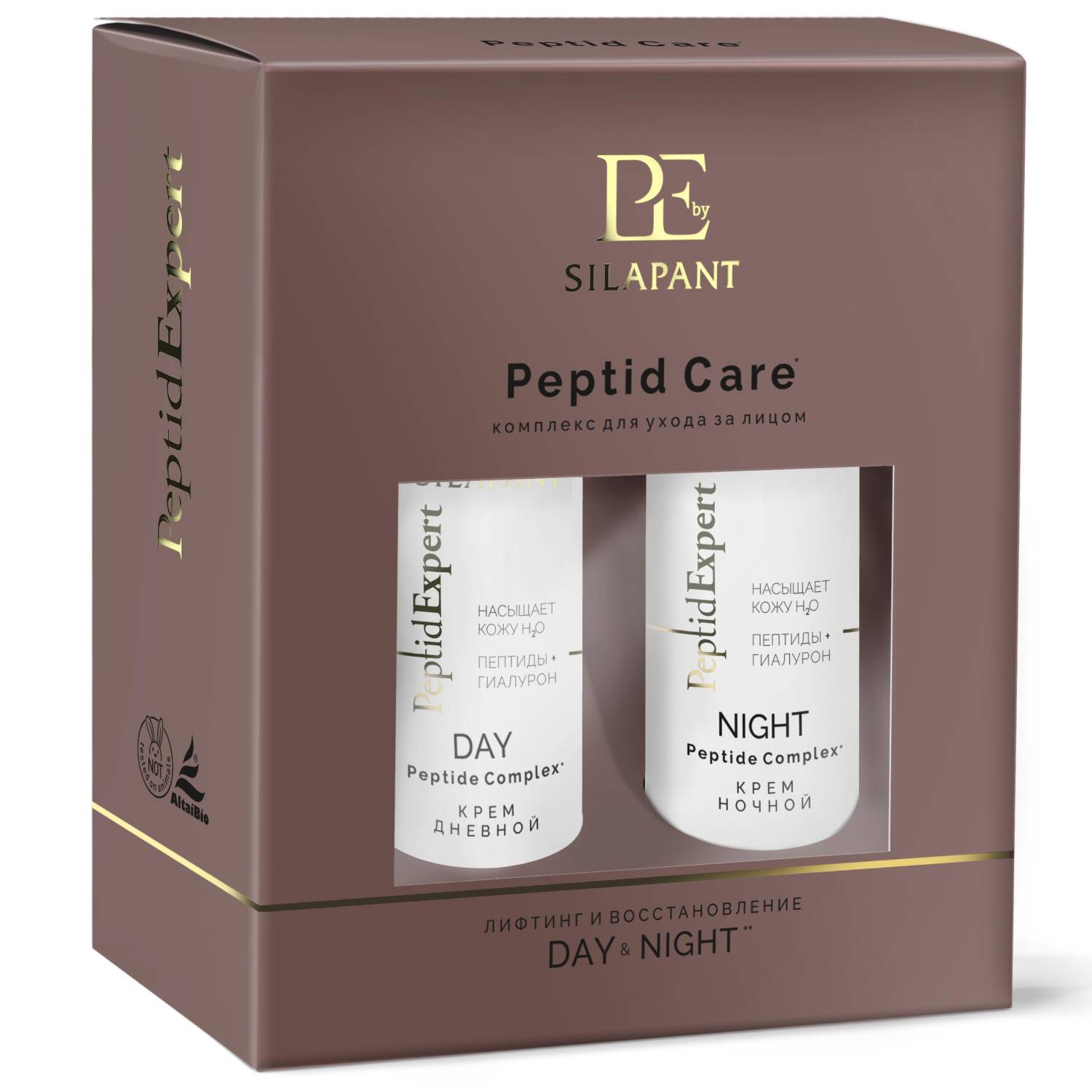 Силапант Подарочный набор для лица Day&Night: дневной крем 50 мл + ночной крем 50 мл (Silapant, PeptidExpert) фото 0